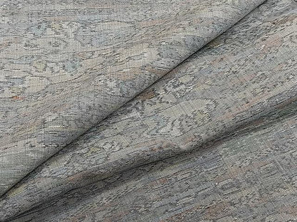 平和屋着物▽上質な紬 単衣 風景文 正絹 逸品 CAAU3874xi