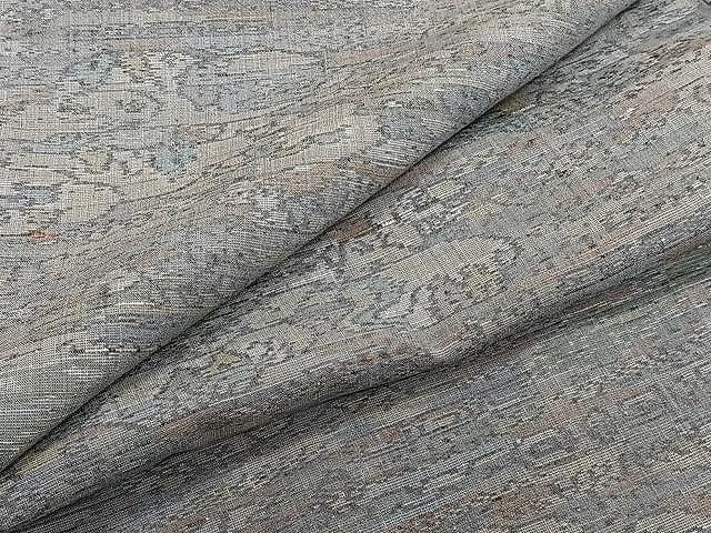 平和屋着物▽上質な紬 単衣 風景文 正絹 逸品 CAAU3874xi