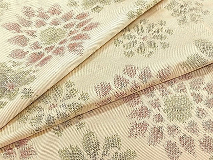平和屋着物▽上質な紬 単衣 舞花文 正絹 逸品 CAAU3875xi