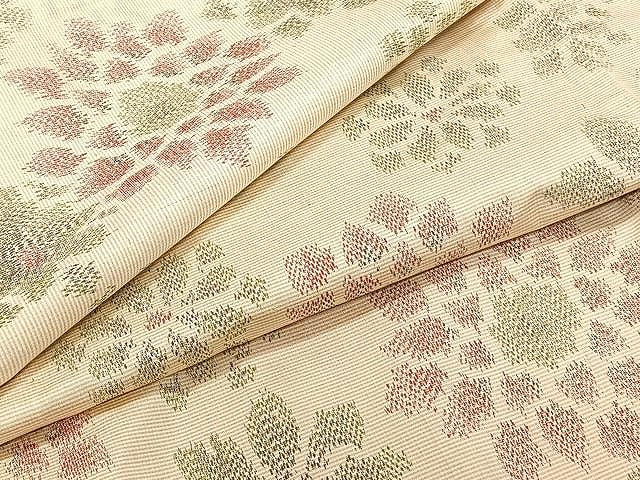 平和屋着物▽上質な紬 単衣 舞花文 正絹 逸品 CAAU3875xi