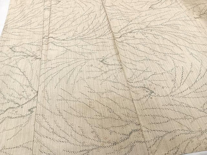 平和屋着物▽上質な紬 単衣 枝蕾 正絹 逸品 CAAU3876xi