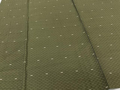 平和屋着物▽上質な紬 単衣 幾何学文 正絹 逸品 CAAU3879xi