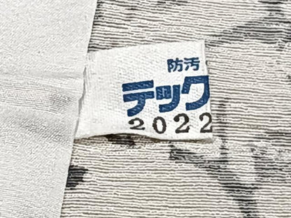 平和屋着物▽上質な小紋 単衣 型染め いろは歌 正絹 逸品 CAAU3881xi