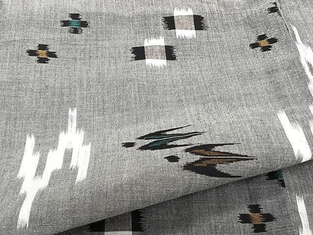 平和屋着物▽綿琉球 単衣 琉球絣文様 綿 CAAU3882xi
