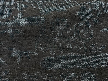 平和屋着物▽結城紬 単衣 霞草花文 正絹 逸品 CAAU3886xi