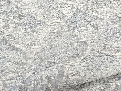 平和屋着物▽上質な紬 単衣 草花文 正絹 逸品 CAAU3892xi