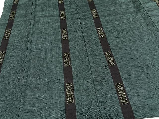 平和屋着物▽上質な紬 単衣 縞 正絹 逸品 CAAU3894xi