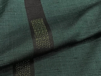 平和屋着物▽上質な紬 単衣 縞 正絹 逸品 CAAU3894xi