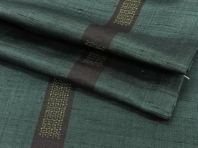 平和屋着物▽上質な紬 単衣 縞 正絹 逸品 CAAU3894xi