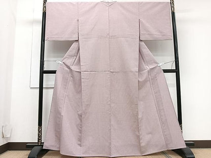 平和屋着物▽本塩沢　単衣　蚊絣　証紙付き　正絹　逸品　CAAU3898xi