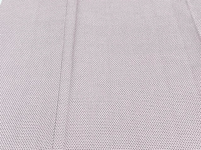 平和屋着物▽本塩沢　単衣　蚊絣　証紙付き　正絹　逸品　CAAU3898xi