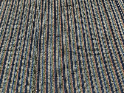 平和屋着物▽上質な紬 単衣 縞 正絹 逸品 CAAU3901xi