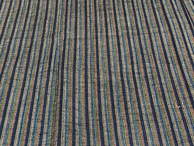 平和屋着物▽上質な紬 単衣 縞 正絹 逸品 CAAU3901xi