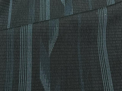 平和屋着物▽上質な紬 単衣 間道 正絹 逸品 CAAU3902xi