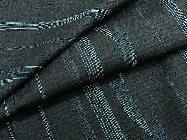 平和屋着物▽上質な紬 単衣 間道 正絹 逸品 CAAU3902xi