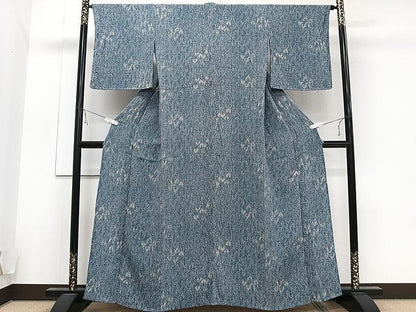 平和屋着物▽上質な小紋 単衣 樹林文 鬼しぼ縮緬 やまと誂製 正絹 逸品 CAAU3904xi