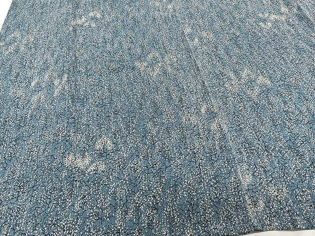 平和屋着物▽上質な小紋 単衣 樹林文 鬼しぼ縮緬 やまと誂製 正絹 逸品 CAAU3904xi