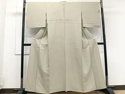 平和屋着物▽上質な色無地 単衣 浅黄色 正絹 逸品 CAAU3905xi