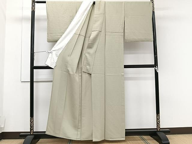 平和屋着物▽上質な色無地 単衣 浅黄色 正絹 逸品 CAAU3905xi