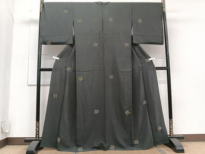 平和屋着物▽上質な小紋 単衣 源氏香 金銀糸 正絹 逸品 CAAU3906xi
