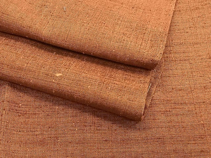 平和屋着物▽上質な紬 単衣 黄櫨染色 正絹 逸品 未使用 CAAU3914xi