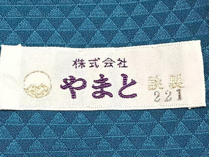 平和屋着物▽上質な色無地 単衣 鱗地紋 赤紅色 やまと誂製 正絹 逸品 未使用 CAAU3918xi