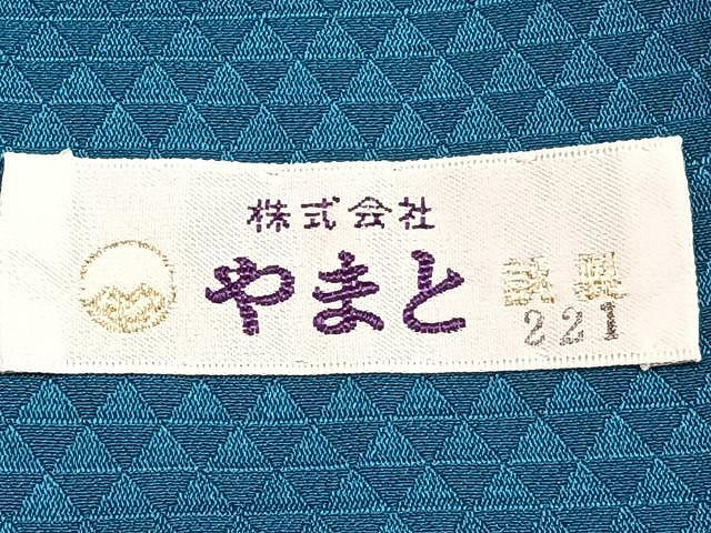 平和屋着物▽上質な色無地 単衣 鱗地紋 赤紅色 やまと誂製 正絹 逸品 未使用 CAAU3918xi