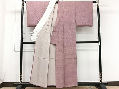 平和屋着物▽上質な小紋 単衣 更紗花唐草文 正絹 逸品 CAAU3921xi