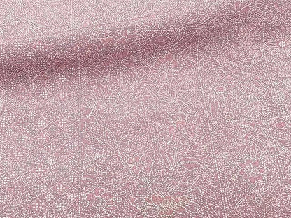 平和屋着物▽上質な小紋 単衣 更紗花唐草文 正絹 逸品 CAAU3921xi