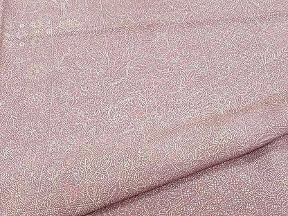 平和屋着物▽上質な小紋 単衣 更紗花唐草文 正絹 逸品 CAAU3921xi
