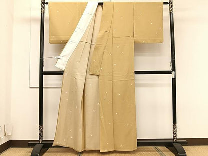 平和屋着物▽上質な小紋 単衣 かぶ 成り物 正絹 逸品 CAAU3926xi