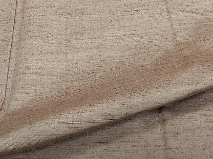 平和屋着物▽上質な紬 単衣 白橡色 正絹 逸品 CAAU3929xi