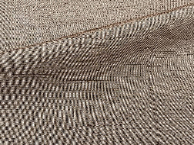 平和屋着物▽上質な紬 単衣 白橡色 正絹 逸品 CAAU3929xi