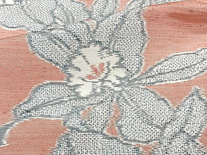平和屋着物▽上質な紬 単衣 舞花文 正絹 逸品 CAAU3930xi