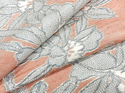 平和屋着物▽上質な紬 単衣 舞花文 正絹 逸品 CAAU3930xi
