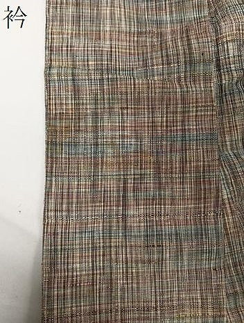 平和屋着物▽上質な紬　単衣　霞文　正絹　逸品　CAAU3932xi