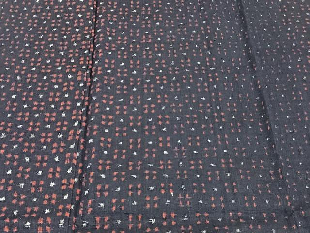 平和屋着物▽上質な紬 単衣 霞文 正絹 逸品 CAAU3936xi