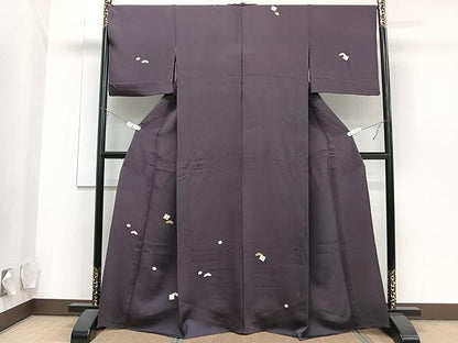 平和屋着物▽訪問着 単衣 源氏香松文 正絹 逸品 CAAU3939xi