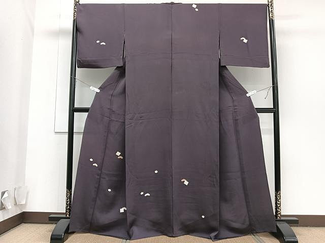 平和屋着物▽訪問着 単衣 源氏香松文 正絹 逸品 CAAU3939xi