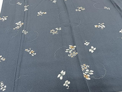 平和屋着物▽上質な小紋 単衣 舞花文 正絹 逸品 未使用 CAAU3940xi