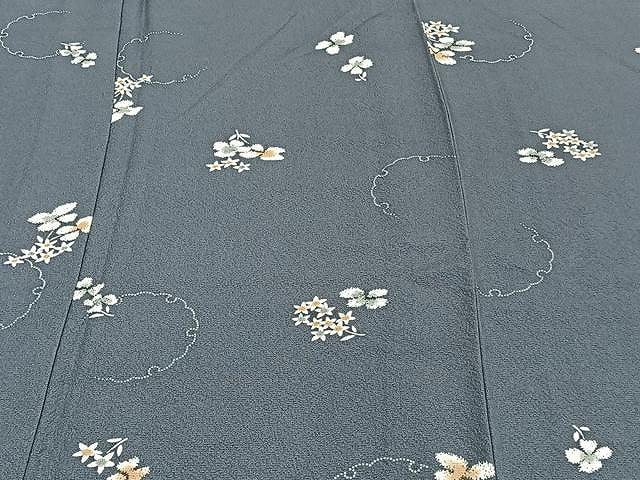 平和屋着物▽上質な小紋 単衣 舞花文 正絹 逸品 未使用 CAAU3940xi