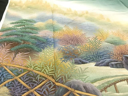 平和屋着物■豪華色留袖 祥永の世界 蝋彩染 作家物 手描き 風景文 正絹 逸品 CAAU3996xi