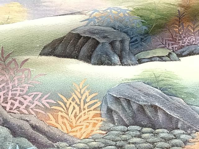 平和屋着物■豪華色留袖 祥永の世界 蝋彩染 作家物 手描き 風景文 正絹 逸品 CAAU3996xi