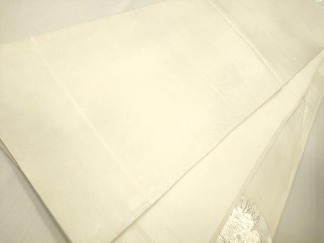 平和屋着物＊夏物 太鼓柄袋帯 花丸文 銀糸 正絹 逸品 CAAU4034eg