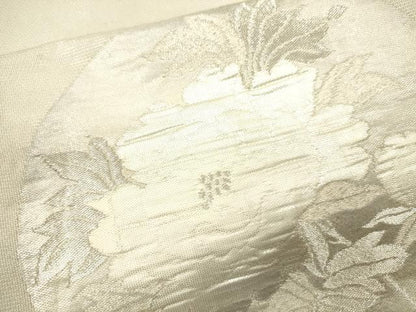 平和屋着物＊夏物 太鼓柄袋帯 花丸文 銀糸 正絹 逸品 CAAU4034eg