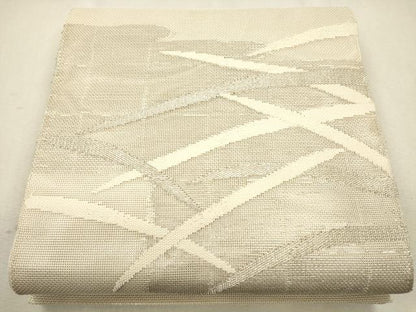 平和屋着物＊夏物 太鼓柄袋帯 流水芝草文 銀糸 正絹 逸品 CAAU4062eg