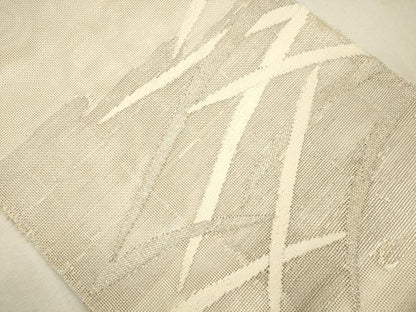 平和屋着物＊夏物 太鼓柄袋帯 流水芝草文 銀糸 正絹 逸品 CAAU4062eg