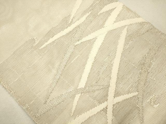 平和屋着物＊夏物 太鼓柄袋帯 流水芝草文 銀糸 正絹 逸品 CAAU4062eg