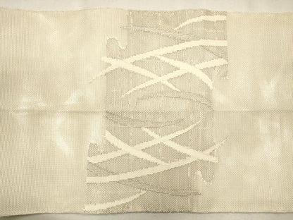 平和屋着物＊夏物 太鼓柄袋帯 流水芝草文 銀糸 正絹 逸品 CAAU4062eg