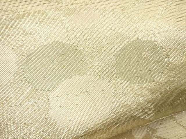 平和屋着物＊夏物 六通柄袋帯 扇面流水草花文 金糸 正絹 逸品 CAAU4064eg